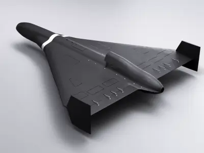 Geran-3 Jet-Powered Kamikaze Drone Low-poly 3D model