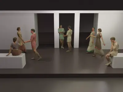 Rigged Roman Civilian Men and Women 3D Model Pack