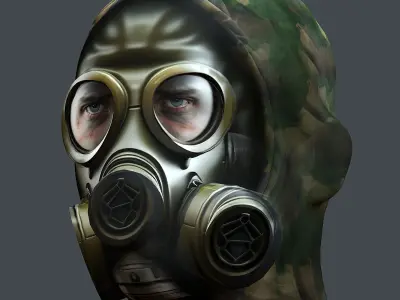 Helmet 3d model military combat Military Low-poly Low-poly 3D model 46