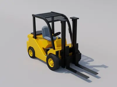 forklift Low-poly 3D model by gigglestar