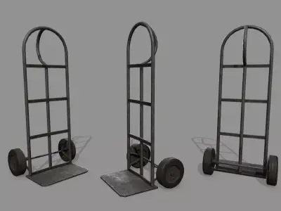 Trolley hand truck Low-poly 3D model