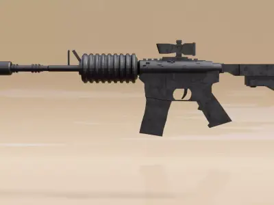 Machine gun Free low-poly 3D model buy