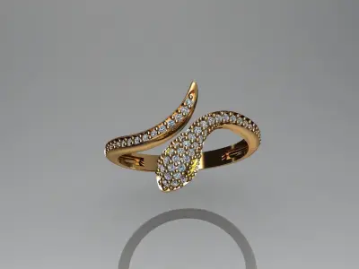 Snake Ring  3D print model 3D print model