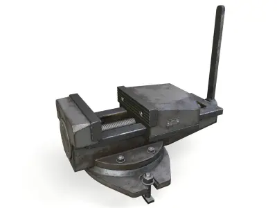 Milling Vise Low-poly 3D model