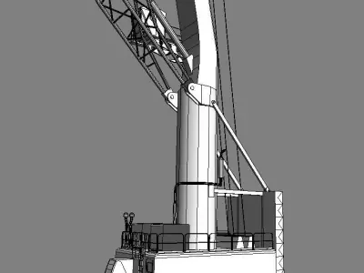 Liebherr LHM 500 Mobile Harbour Crane low-poly 3d model Low-poly 3D model