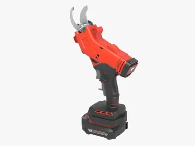 Cordless Pruner Low-poly 3D model
