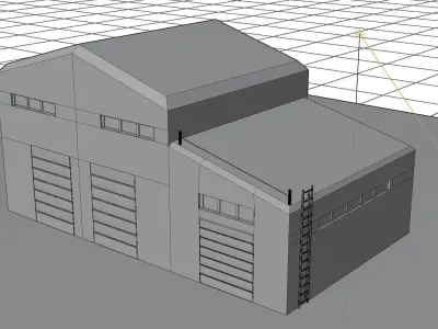 Factory Buildig A Free low-poly 3D model