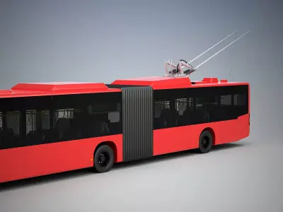 Articulated Trolleybus 3D model