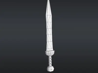 Roman Sword Free low-poly 3D model