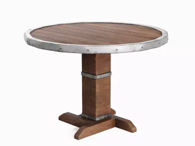 Antique Medieval Table 03 Low-poly 3D model