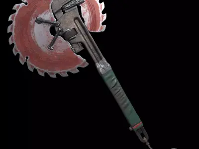 Lowpoly Makeshift Melee Weapon Realistic Pbr Low-poly 3D model