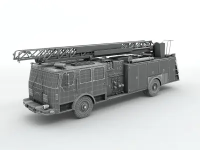 Fire Ladder Truck 3D model