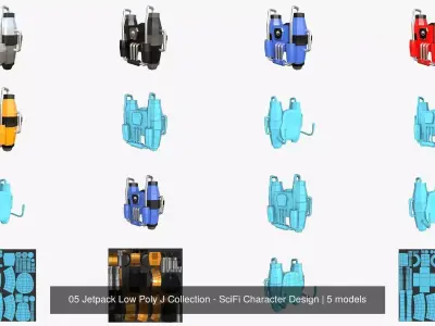 05 Jetpack Low Poly J Collection - SciFi Character Design