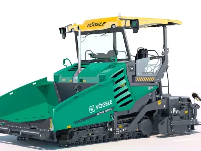 Asphalt Paver Vogele Super 1800 5i PBR 3D model