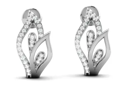 Women Earrings 3dm STL OBJ FBX Render Details 3D print model