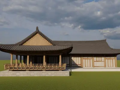 Korea house Hanok 3D model