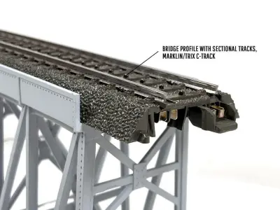 LINE-0004 Steel arc bridge riveted H0-scale 3D print model