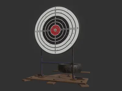 Reactive Target Game props Low-poly 3D model