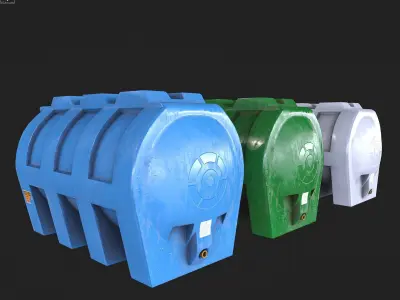 Liquid Tank Pack Low-poly 3D model