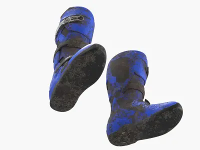  Enduro Motocross Boots Blue Muddy 