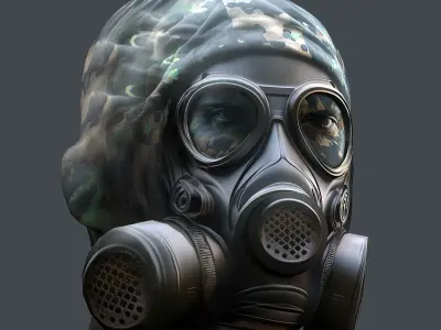 Helmet 3d model military combat Military Low-poly  Low-poly 3D model 9
