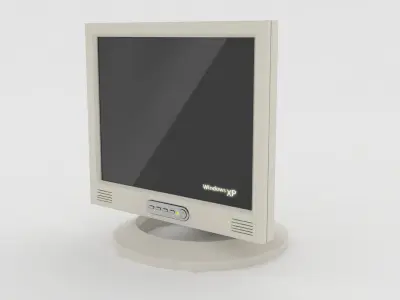 Old PC monitor Free 3D model