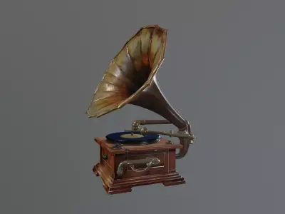 gramaphone 3D model