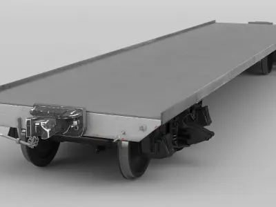 Cargo Wagon Platform 3D model