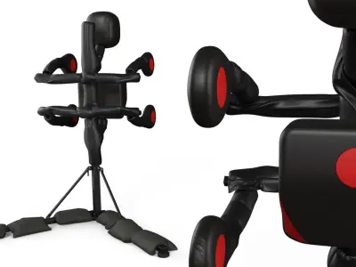 Full Body Striking Dummy Black 3D model