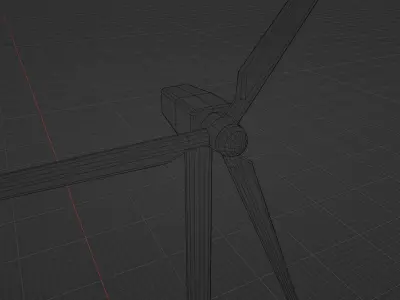 Wind Turbine Low-poly 3D model buy