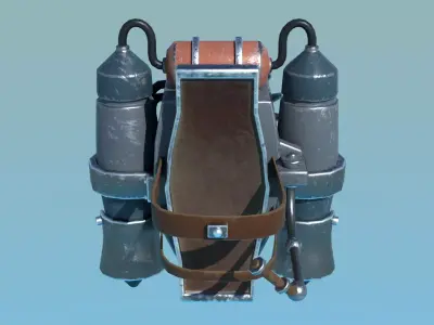 Jetpack v2 Low-poly 3D model