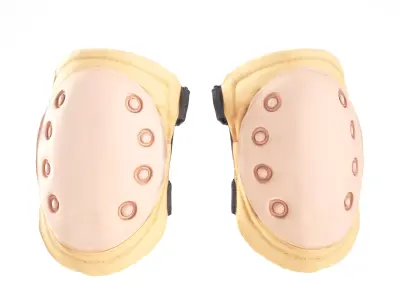 Military sand knee pads 13 Low-poly 3D model