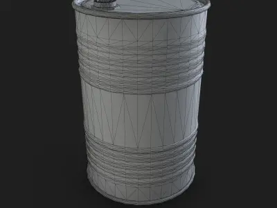 Rust barrel Low-poly 3D model
