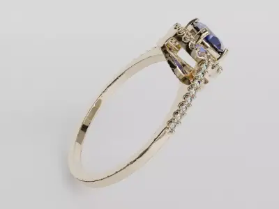 round princess ring 3D print model