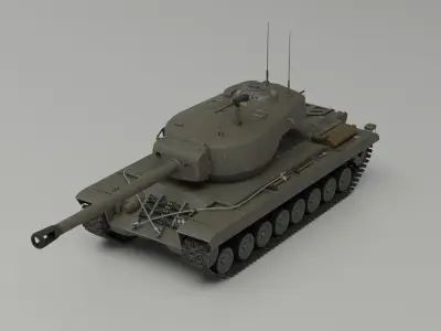 T30 American heavy tank 3D model purchase