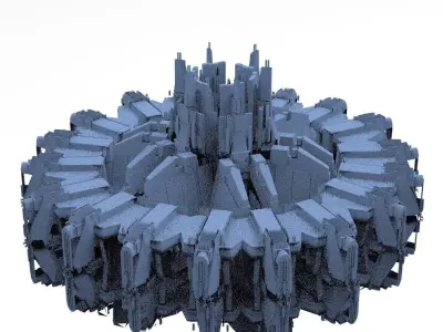 Sci-Fi dark Platforms 12 3D model