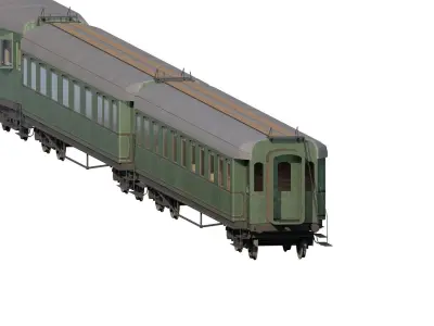 Mixed use steam train 3D model