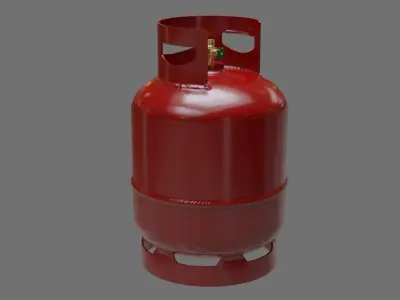 Gas Cylinder 1A Low-poly 3D model