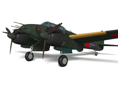 Nakajima J1N Gekko Type11kou 3D model