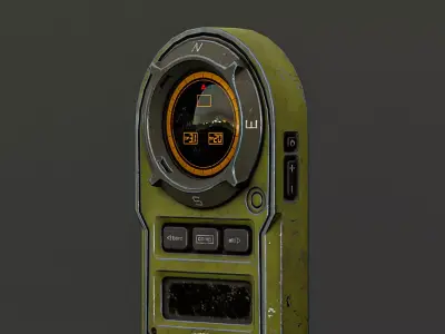 Cyberpunk GPS Tracker - Low Poly Free 3D model