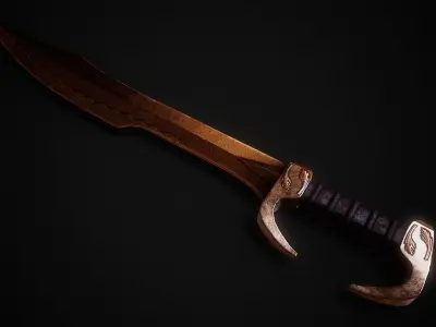 Spartan Sword Low-poly 3D model buy