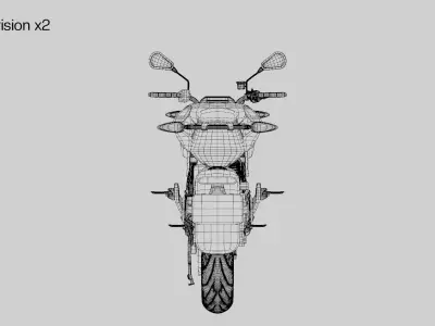 Zero SR-F Motorcycle Low-poly 3D model