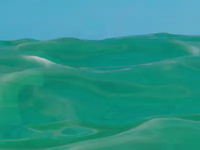 3d lowpoly ocean Low-poly 3D model