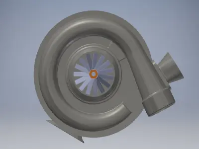 Car turbocharger 3d model 3D model
