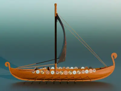 Viking Ship 3D model purchase