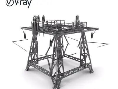Energy Transmission Tower Lattice Structure model pack Low-poly 3D model