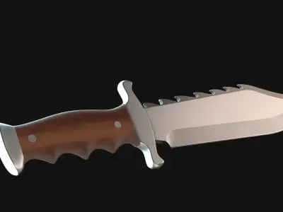 Hunting knife 3D model get