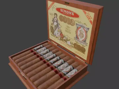 Cigar box exelent 1912 3D model