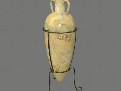 vase set greek Low-poly 3D model