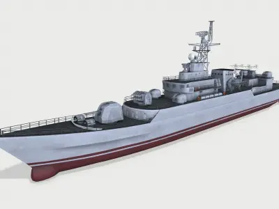 Type 053H3 Jiangwei-II Low-poly 3D model